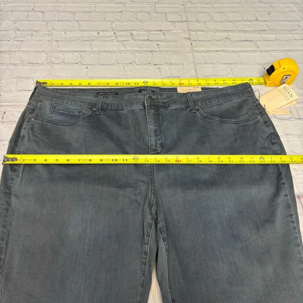 NWT NYDJ Marilyn Straight Jeans Size 26WP 26W Petite Lift Tuck Denim D105 -19